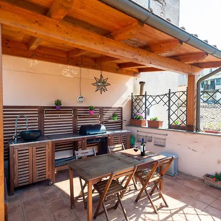 公寓 Banchi Nove, Penthouse Full Of Light And Silence 罗马